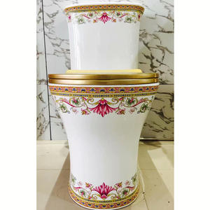 シャンチー浴室用パーソナライズ超節水一体型ゴールドカラー水洗トイレ両端ボタン装飾品 - Product Image 1