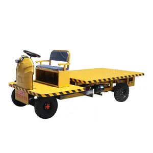 1 Ton kargo elektrik pengangkut datar 4 roda kursi troli baterai truk <span class=keywords><strong>Platform</strong></span> baja untuk restoran kondisi industri baru - Product Image 6