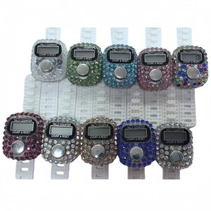 Высокое качество Золотой камень портативный цифровой электронный палец кольцо счетчик Многоцветный Пластиковый корпус для подсчета - Product Image 6