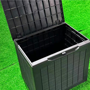 गार्डन 118l वेदरप्रूफ रतन प्रभाव लॉयोग्य भंडारण बॉक्स आउटडोर - Product Image 5