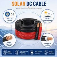 Câble souple en caoutchouc à âme unique en cuivre étamé pour batterie CC 16, 25, 35, 50 mm pour système solaire photovoltaïque domestique