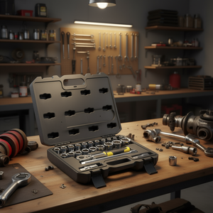 Stanley 24 <b>Pc</b> Socket Wrench <b>Set</b> 1/2 Inch Drive Mechanics Tool Kit - Product Image 3