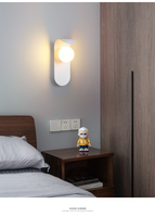 Wandmontierte Leuchte Moderne Minimalistische Eisen-Nachttischlampe für Schlafzimmer Hotel Flur Treppenhaus Wohnzimmer TV-Wand Dekoration