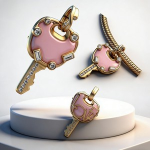 Nouveau Pendentif Original en Argent Sterling 925, Motifs Lune, Cœur, Nœud, <span class=keywords><strong>Tortue</strong></span>, Ours, Compatible avec Colliers et Bracelets pour Femmes, Bijou Exquis, Cadeau - Product Image 5