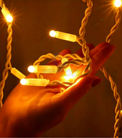 Guirlande lumineuse LED en caoutchouc, longueur personnalisable, étanche pour extérieur, lumières féériques de Noël