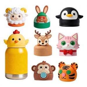 ฝาปิดขวดซิลิโคนลายการ์ตูนน่ารัก ยี่ห้อ Cute Brand  ฝาปิดแก้วซิลิโคนเกรดอาหาร สำหรับขวดน้ำเก็บความร้อนสุญญากาศ - Product Image 1