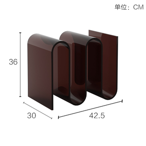 Tavolino Laterale in Acrilico a Forma di <span class=keywords><strong>S</strong></span>, Portariviste Moderno, Tavolino Minimalista Nordico per Soggiorno e Camera da Letto - Product Image 4