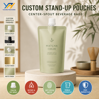 Pochette souple personnalisée en plastique avec bec verseur et fond stable pour l'emballage de liquides (aliments pour bébés, smoothies, jus)