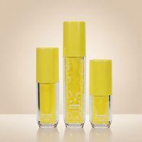 Flacon de lotion sans air en acrylique PP de luxe, métallisé or brillant, rechargeable, personnalisable, pour soins de la peau liquides