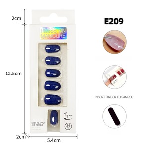24 pièces de faux ongles pré-collés importés de Corée, ongles pressés, ongles artificiels, personnalisables, dropshipping <span class=keywords><strong>E163</strong></span> - Product Image 2