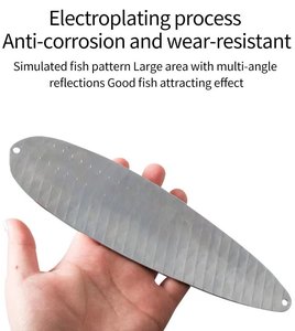 Großhandel Silber-Metall-Fischköder Pailletten Fliegeleder-Lahlzeuge Angelschmuck Angeln Köder-Zubehör - Product Image 2