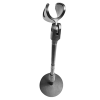 Support de micro de table de bureau à base ronde avec clip