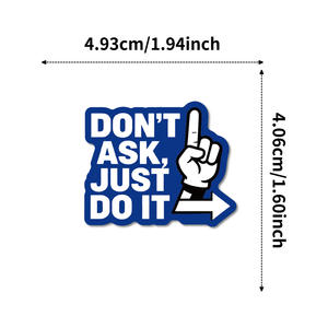 Adesivi con frasi divertenti per cantiere edile, 56 pezzi, decorazioni creative con testo per cassetta degli attrezzi, casco, fai da te, vendita all'ingrosso. - Product Image 3