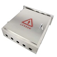 Boîte de distribution d'énergie industrielle extérieure 100A 220V en acier inoxydable avec serrure à clé IP43