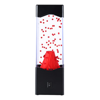Lampe méduse, lampe d'ambiance, veilleuse, support avec USB, mini aquarium décoratif de bureau, lampe de nuit LED, lumières