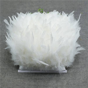 Turquoise plume tissu feu pièce teint bord plume dentelle pour barre de mariage danse latine bricolage vêtements accessoires avec poupée - Product Image 6