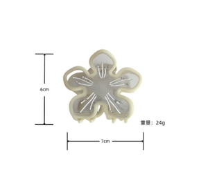 กิ๊บติดผมรูปดอกไม้ขนาดใหญ่ สีสันสดใส โปร่งแสง สำหรับผู้หญิง ทำจากอะซิเตท ขนาด 7 ซม. สไตล์เกาหลี เหมาะสำหรับงานปาร์ตี้ ชายหาด ของขวัญ - Product Image 3