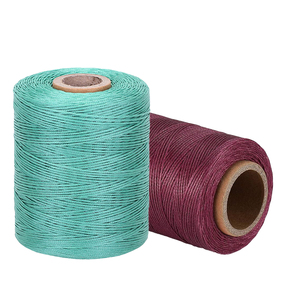 150D hilo de cuero cosido a mano cera plana poliéster encerado hilo de coser para zapatos 100% poliéster alta tenacidad patrón crudo - Product Image 5