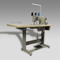 Machine à coudre industrielle automatique à double aiguille programmable table plate poche d'huile triple alimentation sac de semelle de chaussure Bartacking