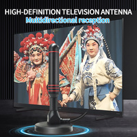 Antena de TV Digital DVB-T2 de Alto Rendimiento 4K 8K para Interiores, de Acero, con Amplificador de Largo Alcance y Canales Gratuitos a Nivel Mundial