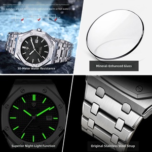 X-GEQCK Octagonal Shell <strong>Men</strong> Sport <strong>Watch</strong> Stainless Steel Fashion <strong>Sporty</strong> Luxurious Design Waterproof Luminous Quartz <strong>Watch</strong> - Product Image 2