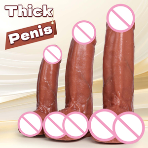 Realistico Dildo Gigante Giocattoli Sessuali in Silicone a Doppio Strato Dildo Enorme Realistico Stimolatore Punto G per Donne Coppie Massaggio - Product Image 1