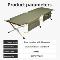 Lit pliant en métal TOPIND à prix avantageux, en alliage d'aluminium, lit simple pliable pour le camping