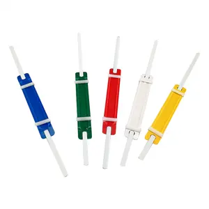 Factory Color plastic paper file fastener custom 2 hole clip file fasteners folders