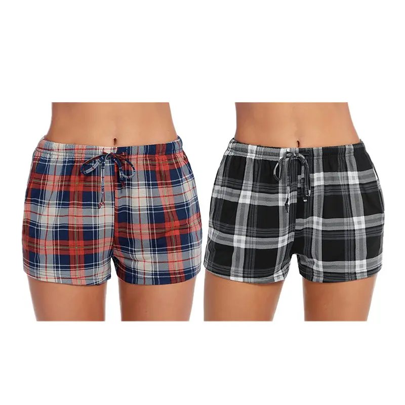 Soft Lightweight Custom Lounge Sleep Pj Bottoms Sleep Shorts with Drawstring Womens Cotton Pajama Shorts Short Pants for Women