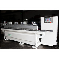 Machine à poncer les bords Belino CE, ponceuse de bords pour bois, 3 unités, moteur 8,3 kW, PLC, haute productivité pour les meubles en MDF/bois massif