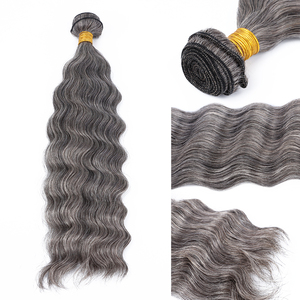 ผมต่อสีเทาจีนหลายเฉดสี  นุ่มเป็นธรรมชาติไล่เฉดสีเงิน  ผมแท้ 100% เรมี่เกรดมืออาชีพสำหรับร้านเสริมสวย - Product Image 2