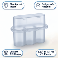 3ml 3-Pack High Quality OEM Clear Peptide Box Shockproof Fridge-Safe Modular Design for Small Vial Storage Custom Logo Printing