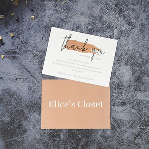 Produit phare : Cartes de vœux personnalisées charmantes, cartes de remerciement, votre propre design pour les programmes de fidélisation des clients, papier kraft, papier artistique - Product Image 2