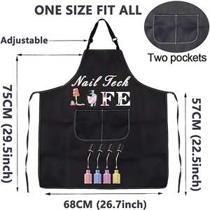 Tablier de salon de manucure personnalisé multicolore avec <span class=keywords><strong>citation</strong></span> amusante « Keep Clean » pour femmes, enseignantes et techniciennes en ongles, Cangnan Perfect Bags - Product Image 6