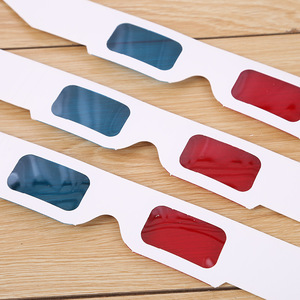 White personalized <span class=keywords><strong>3D</strong></span> red and blue glasses paper disposal <span class=keywords><strong>3D</strong></span> cinema glasses the Wholesale - Product Image 4