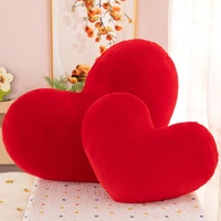 Almohada Decorativa de Felpa en Forma de Corazón Rojo y Blanco, Cojín para el Hogar, Boda, Venta al por Mayor de Fábrica