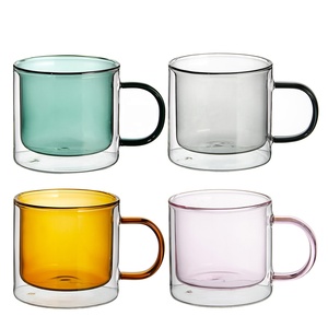 Taza <span class=keywords><strong>de</strong></span> Vidrio <span class=keywords><strong>de</strong></span> Doble Pared Personalizada SAMYO, Multicolor, <span class=keywords><strong>de</strong></span> Vidrio Borosilicato <span class=keywords><strong>de</strong></span> Alta Calidad, Taza <span class=keywords><strong>de</strong></span> Café <span class=keywords><strong>de</strong></span> Doble Pared - Product Image 1