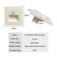 Applique murale LED carrée à détecteur de mouvement pour escalier et couloir, vente en gros, OEM ODM, directement de l'usine, inspectée par le contrôleur de qualité