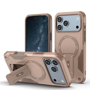 Funda Protectora para Teléfono con Soporte Plegable, TPU Suave + PC Rígido, para iPhone 17 18 Pro Max 15 14 13 12 16 Pro Max, Cubierta Trasera Magnética - Product Image 3