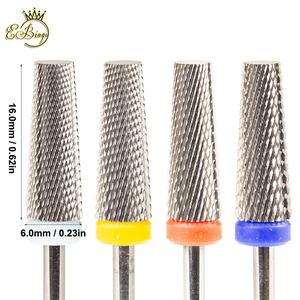 Süper 2XF <span class=keywords><strong>M</strong></span> 5 in 1 küçük varil Efile kesici çapaklar 6.0*16.0mm düz üst profesyonel konik tırnak matkap uçları Tungsten karbür - Product Image 1