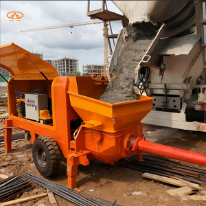 Mini Bomba De Concreto Móvel Diesel De Alta Eficiência Maquinaria De Concreto Mini Bomba De Concreto Diesel De Alta Pressão - Product Image 1