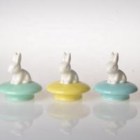 Bocaux en verre de cuisine bocal de stockage des aliments en verre avec couvercle en céramique de lapin