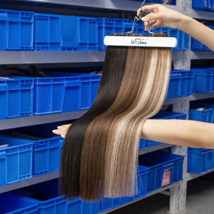 LeShine Genius Weft Remy Virgin, новые, завязанные вручную, для наращивания, для наращивания, двойные нарисованные, связанные вручную, гениальные утки - Product Image 1