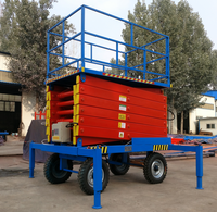 Table élévatrice à ciseaux électrique portable échafaudage 2500kg 5 tonnes 4m plate-forme élévatrice à ciseaux électrique pour la construction