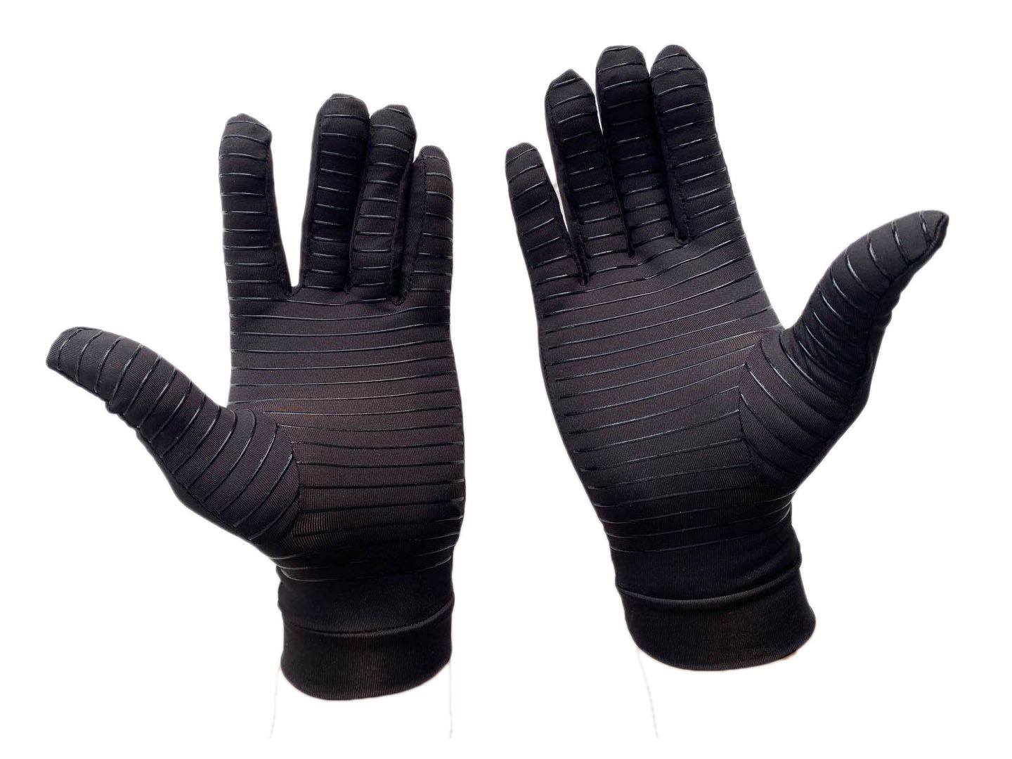 铜全指压缩手套,防滑关节炎手套,用于手部疼痛,促进愈合 (屏幕触摸)