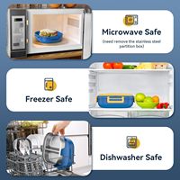 Boîte à bento en acier inoxydable étanche pour enfants Boîte à lunch pour enfants sans micro-ondes sans BPA pour l'école