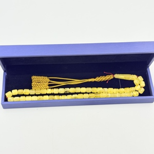 Rosario de Ámbar Natural de 8mm, 51 Piezas, Rosario Religioso Tashiha, Cuentas para Rezar Musulmanas, Regalos Islámicos, Pulseras de Cuentas de Cera de Abeja - Product Image 5