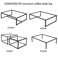 Pieds de Table basse en métal Double, Base en métal personnalisée, cadres et pieds de Table basse ronde