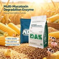 Inhibe les champignons nocifs, améliore la santé intestinale des porcs et des poulets. Enzymes dégradatrices de mycotoxines à large spectre.