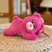 Boneka Beruang Hati Lucu Gaya Berbaring, Gantungan Ransel Anak Perempuan, Gantungan Kunci Beruang Pelangi, Hadiah Promosi Grosir